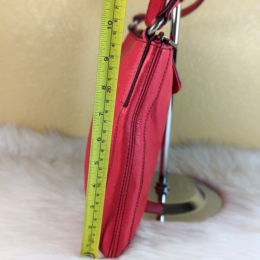 Fossil Marlow Bright Fuschia Pink Leather Crossbody Bag Purse - Picture 3 of 8